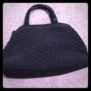 Liz Claiborne Woven Black Bag